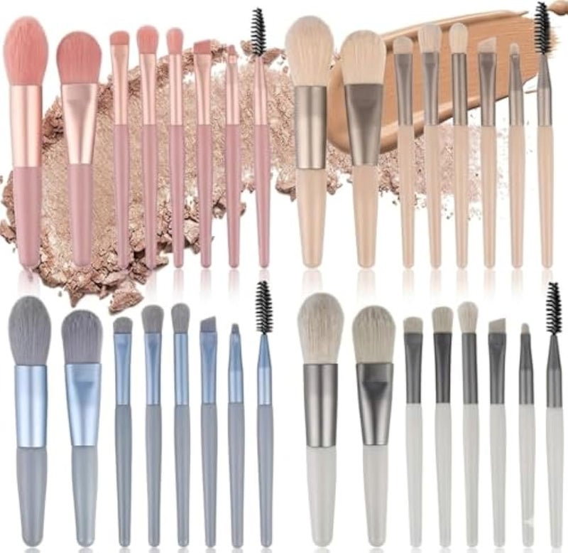 Professional Makeup Brush Set, 8Pcs Ultra Soft Purple Make Up Brushes with Foundation, Contour, Blush, Concealer, Eye Shadow, Blending, Liner Brush Tools, Gift for Women - Image 1