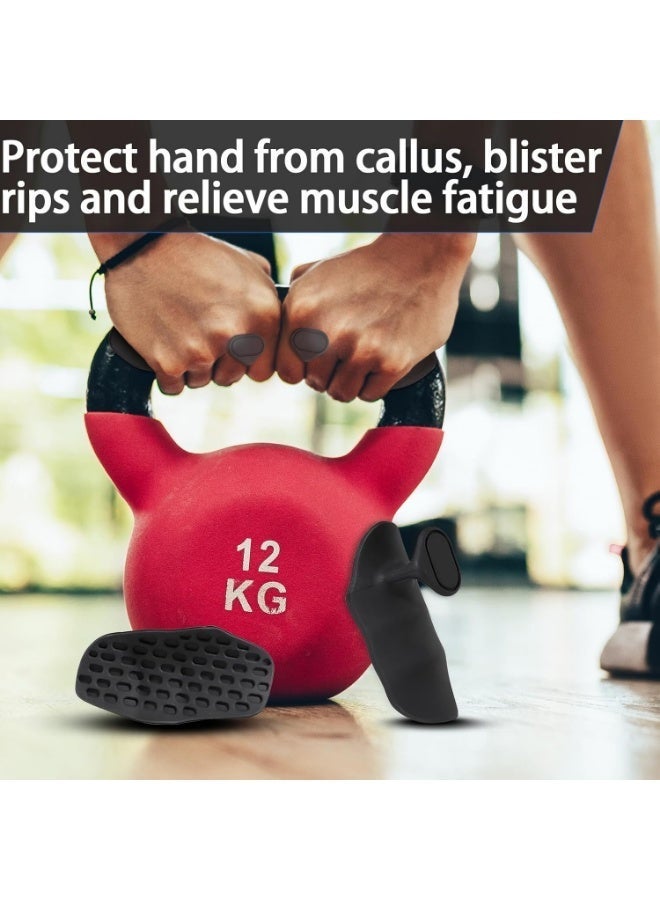 Vsport Rubber handles for the gym for weightlifting for men and women, anti-slip exercise grips to protect your hands, weightlifting handles for workouts, dumbbell grips and weightlifting grip pads from V Sport, two pieces - Image 5