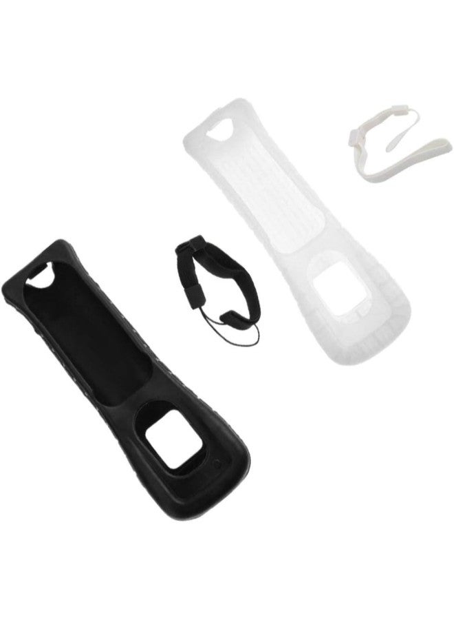 Silicone Protective Case and Wrist Strap Compatible for Wii Remote Controller (White) - Image 4