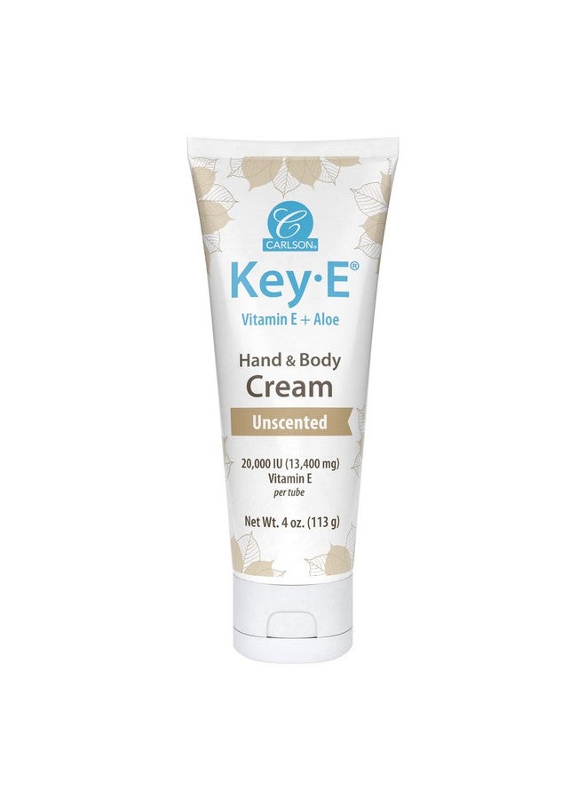Carlson - Key-E Hand & Body Cream, Vitamin E & Organic Aloe, 20000 IU Vitamin E, Fragrance-Free, 4 oz - Image 1