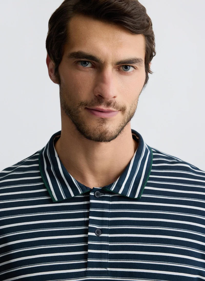 Liu Jo Striped Knit Polo Shirt