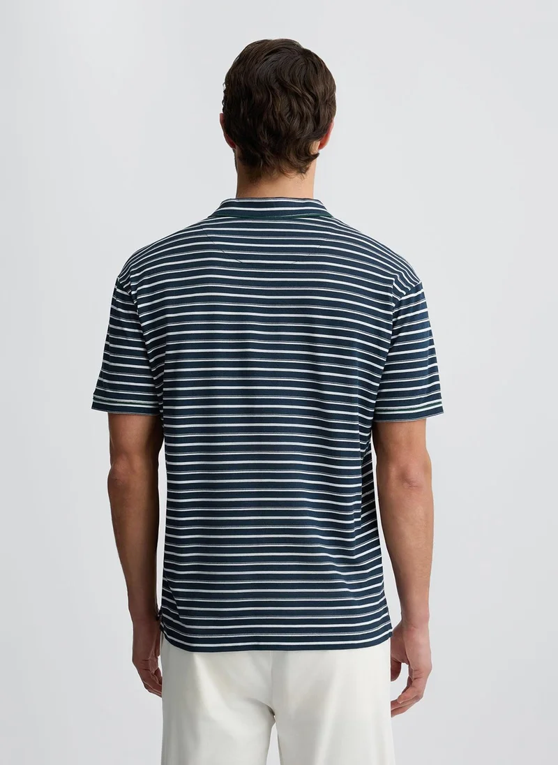 Liu Jo Striped Knit Polo Shirt