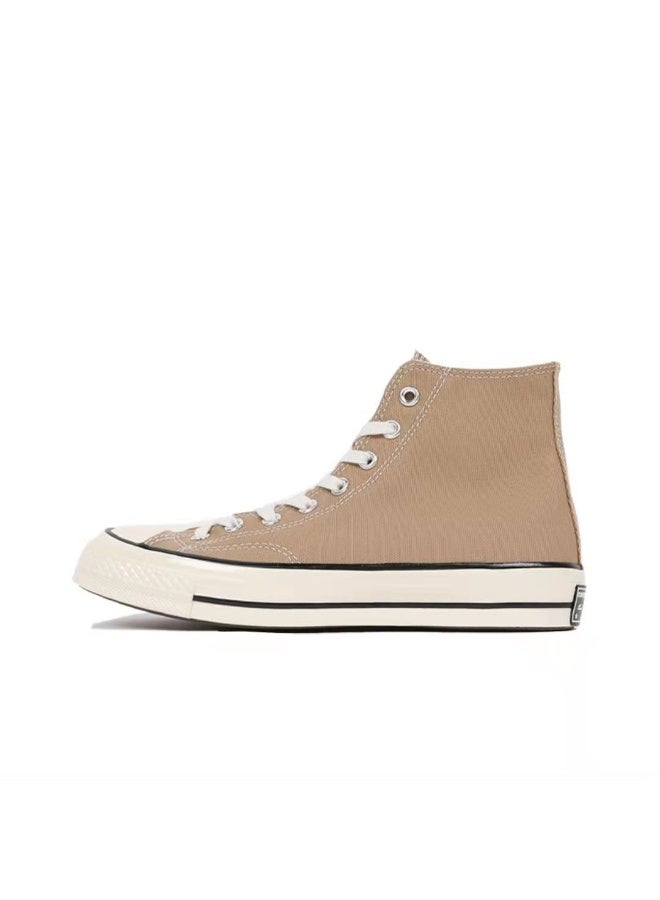Converse 1970s High Top Canvas Shoes - Khaki Beige Retro Casual Sneakers for Men & Women 37SIZE