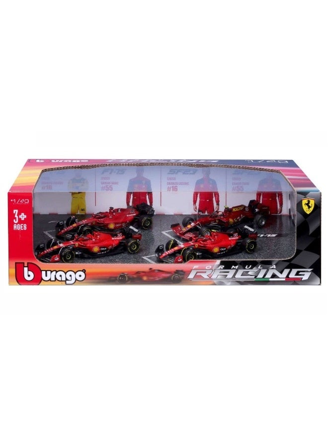 Bburago مجموعة سيارات ببراغو فورمولا 1 بطل العالم فيراري (مجموعة من 4، 1:43) - Image 1