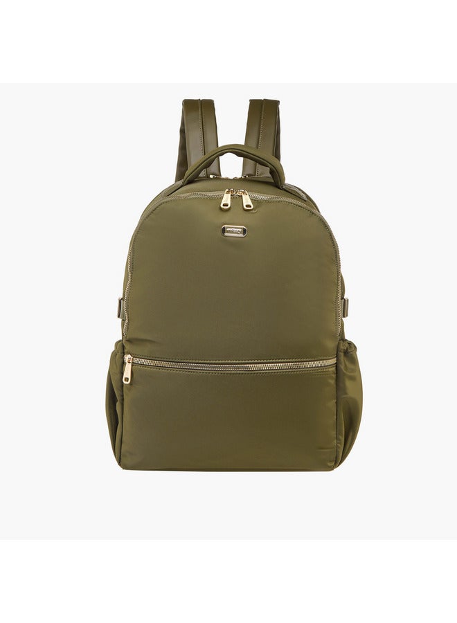 MISSY Women Solid Backpack with Adjustable Shoulder Straps and Zip Closure - 34x15x40 cm - Image 1