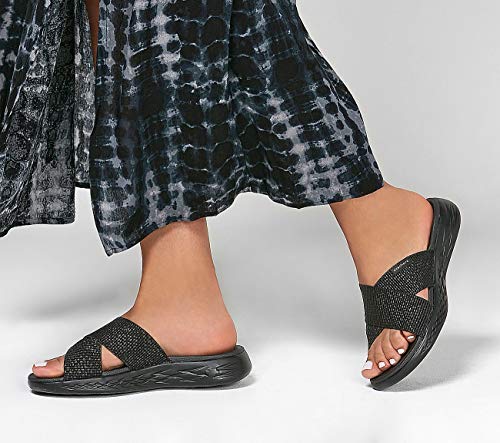 Skechers Womens On-the-go 600 - 16259 Slide Sandal, Black, 5 Wide US - Image 2