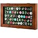 Silipull 40 Golf Ball Marker Display Case Full Magnetic Backing 155 W x 95 H Wall Mount Wooden W98 UV Acrylic Door Lockable Storage Display Box for Ball Marker Collection Brown - Image 3