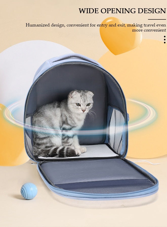 DUNISO حقيبة ظهر لحمل الحيوانات الأليفة للقطط لحمل الكلاب الصغيرة مع تصميم جيد التهوية، حامل حقيبة الحيوانات الأليفة قابل للطي ومقاوم للماء مع وسادة قابلة للغسل للسفر والمشي لمسافات طويلة في الهواء الطلق - Image 4