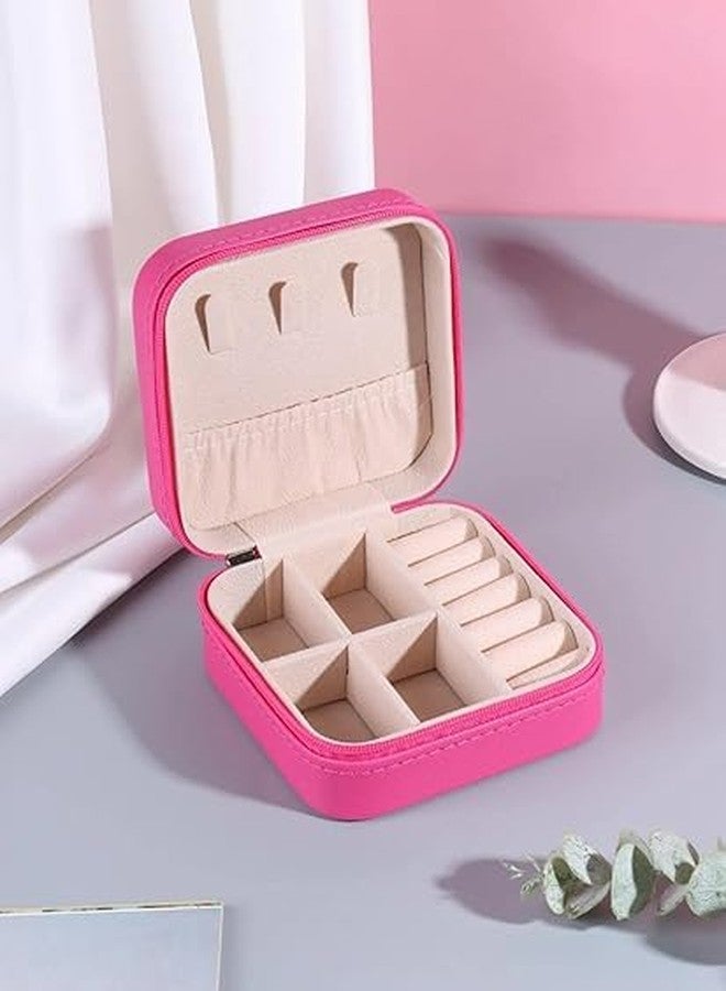 BriKSHi Jewelry Organiser Zipper PortablePU Leather Storage Box Case Quare with Dividers Container for Rings Earrings Necklace Home Organizer||F503 - Image 3