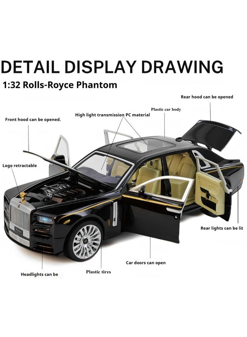 1:32 Rolls-Royce Phantom Car with sound and light model toy collectible, boy and children's birthday gift - Image 2