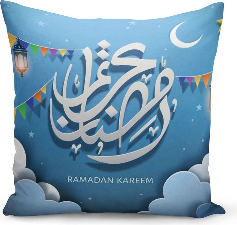 Filamente Ramadan Special Patterned Double Sided Digital Printed Cushion Cover 