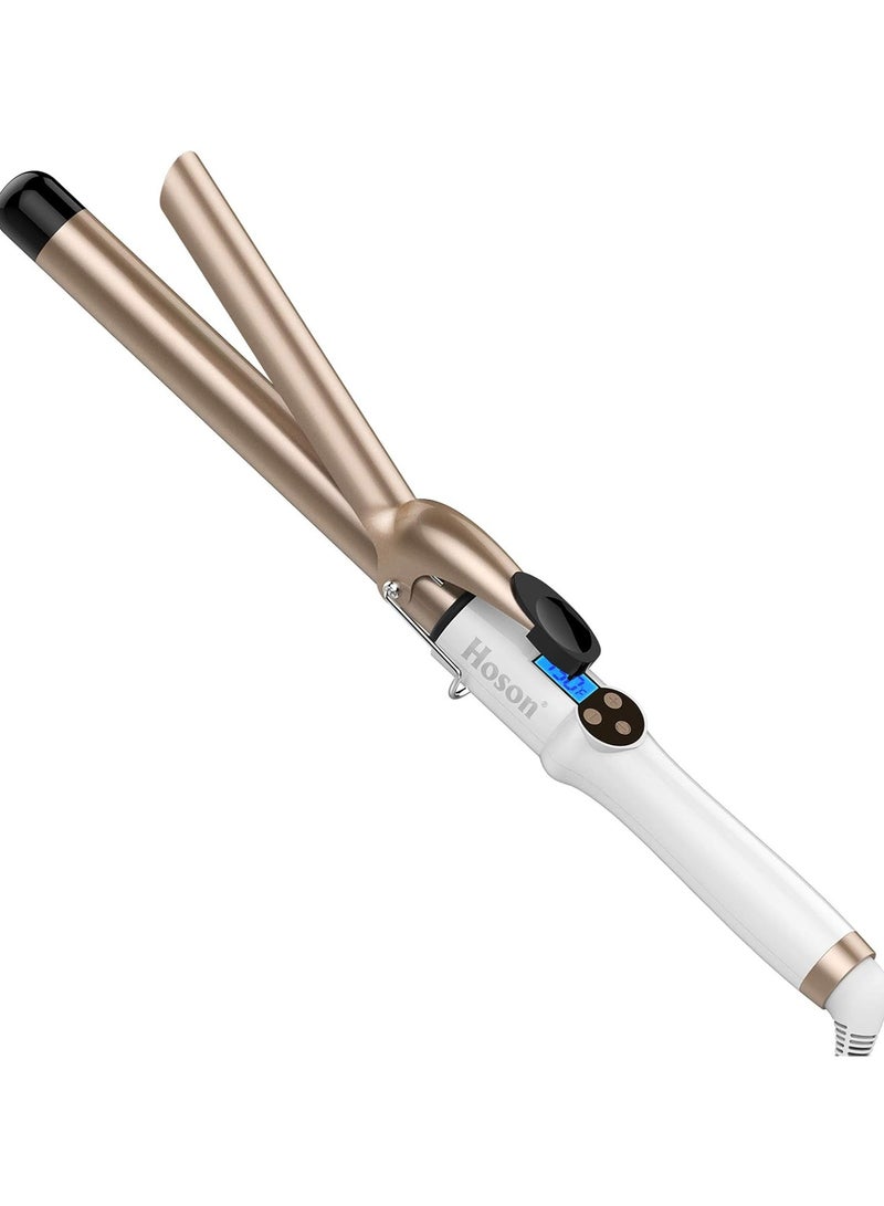 Hoson Hoson 1 Inch Curling Iron Professional Ceramic Tourmaline Coating Barrel Hair Curler, LCD Dispaly with 9 Heat Setting(225°F to 450°F for All Hair Types, Glove Include) 
