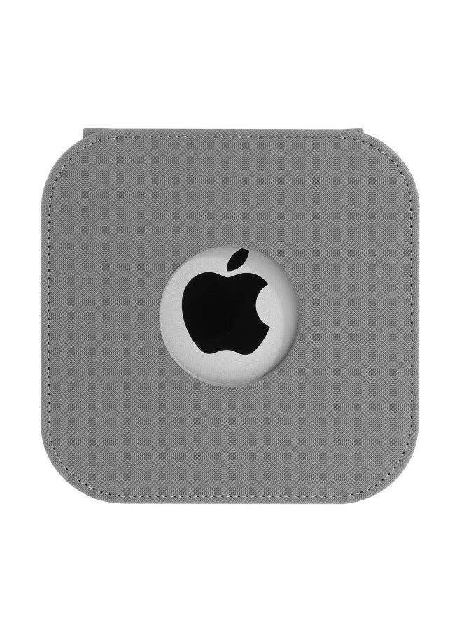 Suitable For 2024 Apple Mac Mini Computer Host Protective Case Leather Case-Color:Gray-Applicable Models:2024 Mac Mini - Image 1
