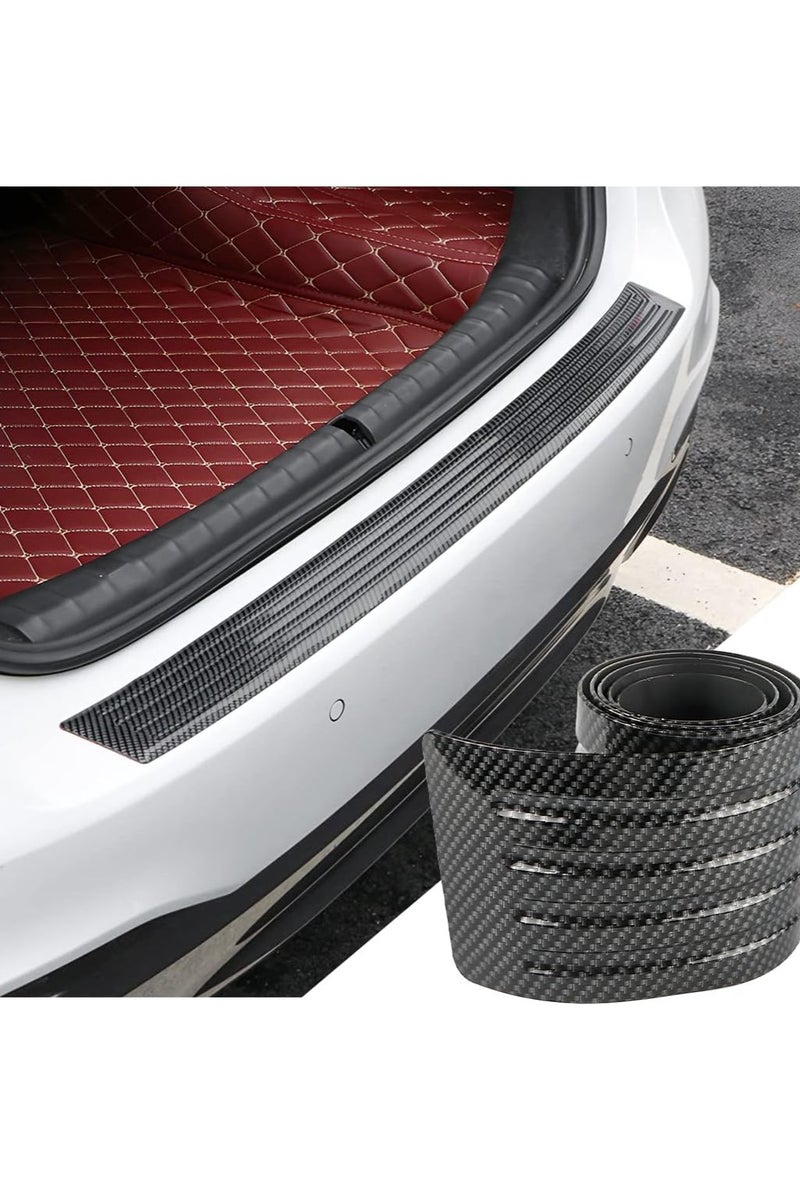 PTTIMFFM Car Rear Bumper Protector Guard, Carbon Fiber Anti-Scratch Trunk Door Sill Protection Strip - Image 1