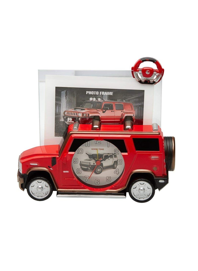 EZ Life EZ Life Car Photo Frame with Desk Clock Red  - Image 1