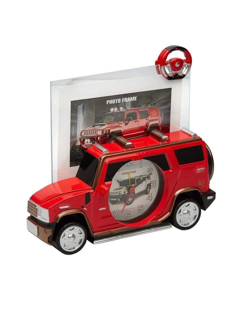EZ Life EZ Life Car Photo Frame with Desk Clock Red  - Image 2