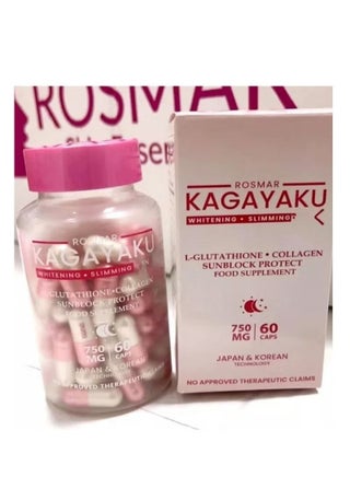ROSMAR Kagayaku Whitening Slimming Capsules 750mg 60 caps | Best Price KSA