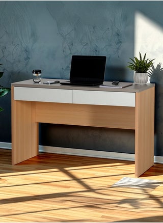 مكتب دراسة ويستون مع مساحة تخزين، مصنوع من خشب هندسي، MDF بطبقة ميلامين، قنوات تلسكوبية، تصميم عصري - pzsku/Z2536BE3C5348B6C0F794Z/45/1751885208/10202d58-cfe2-4a69-96b7-6242f54d99e3