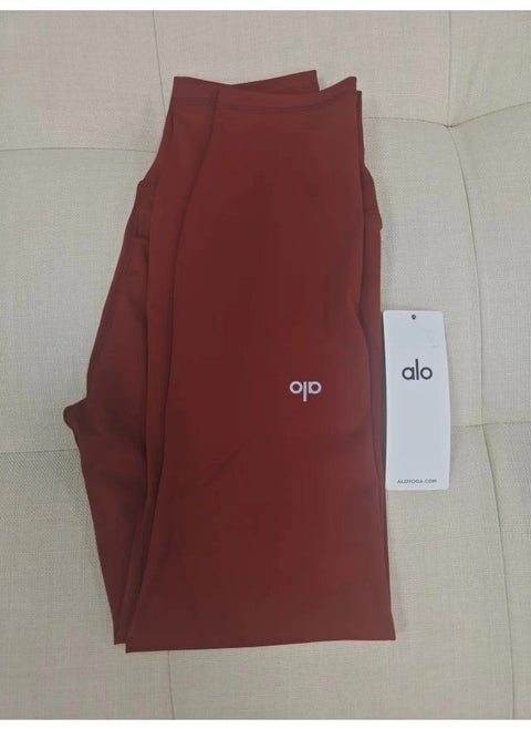 ALO Yoga Pants - High-Waisted Shiny Solid Color Leggings