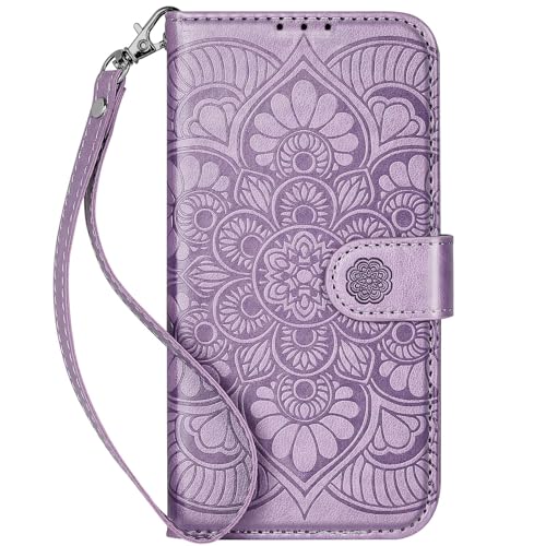 Ateeky Wallet Case for iPhone 17 Pro Max,[RFID Blocking] 3 Card Holder Stand with Credit Card Slot PU Leather Magnetic Protective Flip Cover for iPhone 17 Pro Max (Light Purple) - Image 1