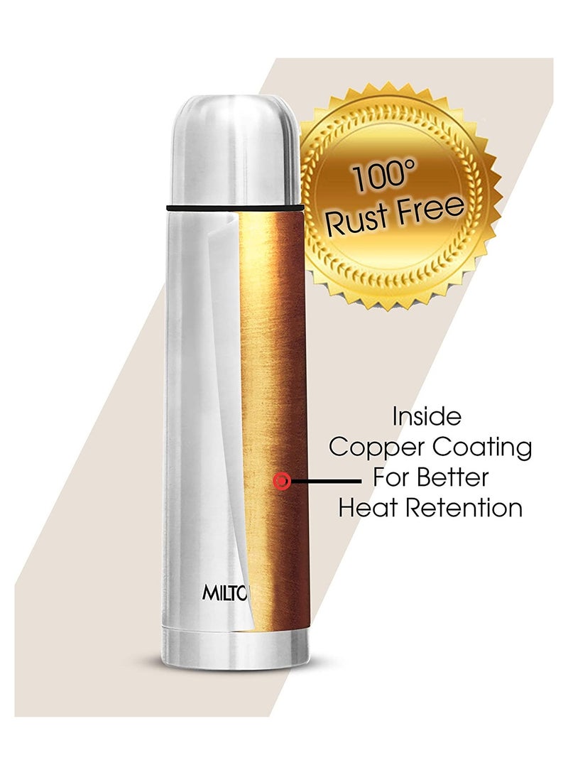 ميلتون قارورة ثرموستيل بغطاء قلاب سعة 1000 مل ، فضي - Image 3