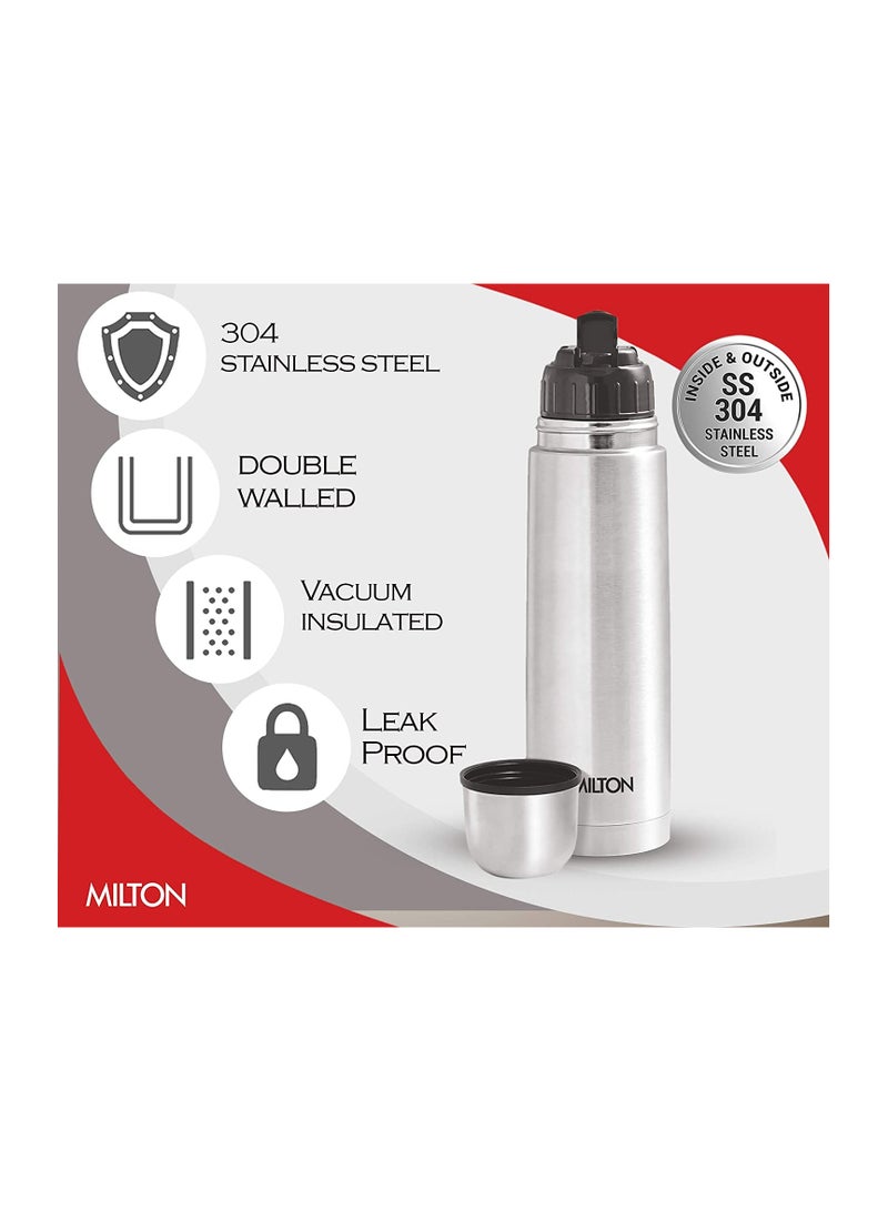 ميلتون قارورة ثرموستيل بغطاء قلاب سعة 1000 مل ، فضي - Image 4