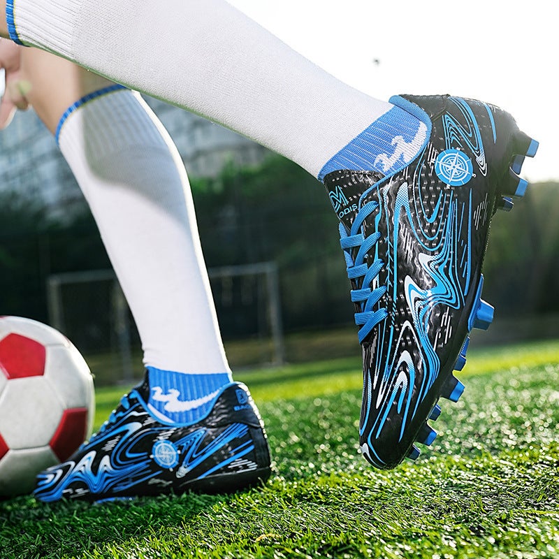 Football Shoes Children'S And Adolescent Spikes Crushed Nails Sports Sneakers Flat Bottom Low-Top Training Shoes For Male And Female Primary And Secondary School Students - Image 2