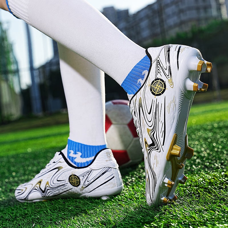 Football Shoes Children'S And Adolescent Spikes Crushed Nails Sports Sneakers Flat Bottom Low-Top Training Shoes For Male And Female Primary And Secondary School Students - Image 3