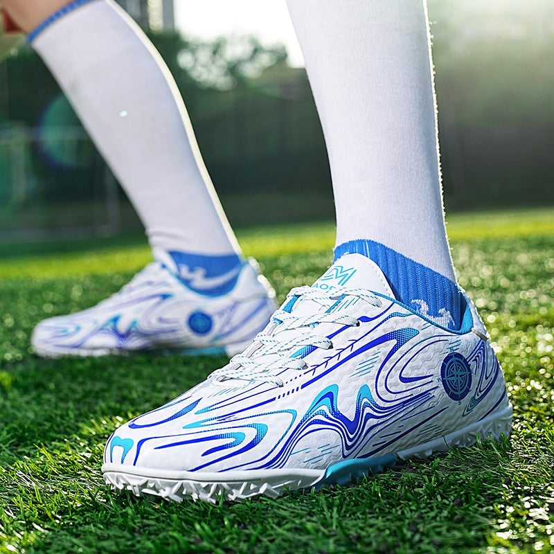 Football Shoes Children'S And Adolescent Spikes Crushed Nails Sports Sneakers Flat Bottom Low-Top Training Shoes For Male And Female Primary And Secondary School Students - Image 5