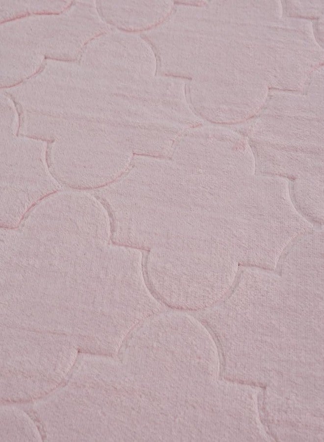 DEESAK Janamaz Prayer Mat – Turkey Soft Velvet Namaz Mat | Premium Aasan for Daily Salah, Janimaz Namaz, Comfortable & Durable Prayer Mat | 44x27 Inch, Laser Cut - Pink - Image 5