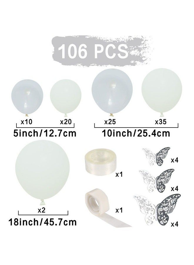 106 Pcs Balloons Garland Kit for Birthday Party, Balloon Arch Kit for Wedding, Party Decorations Balloons (White)  - Image 3