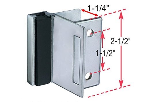 Harris Hardware Tp 1100 Toilet Partition Die Cast Zamac Complete Inswing Door Hardware Set 1 In. Door 1-1/4 In. Pilaster - Image 3
