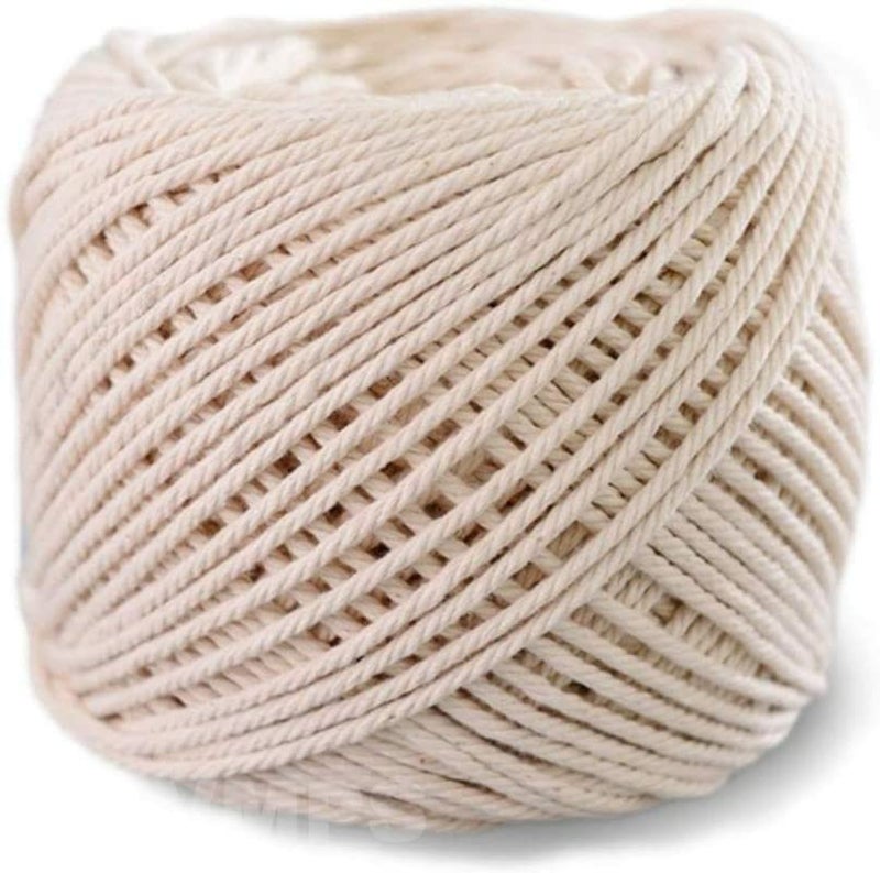 BSPS 3 Ply Twisted Cotton Cord Dori Thread 4mm 100Mtr OffWhite for DIY and Other Projects Model Thread_42 - Image 1