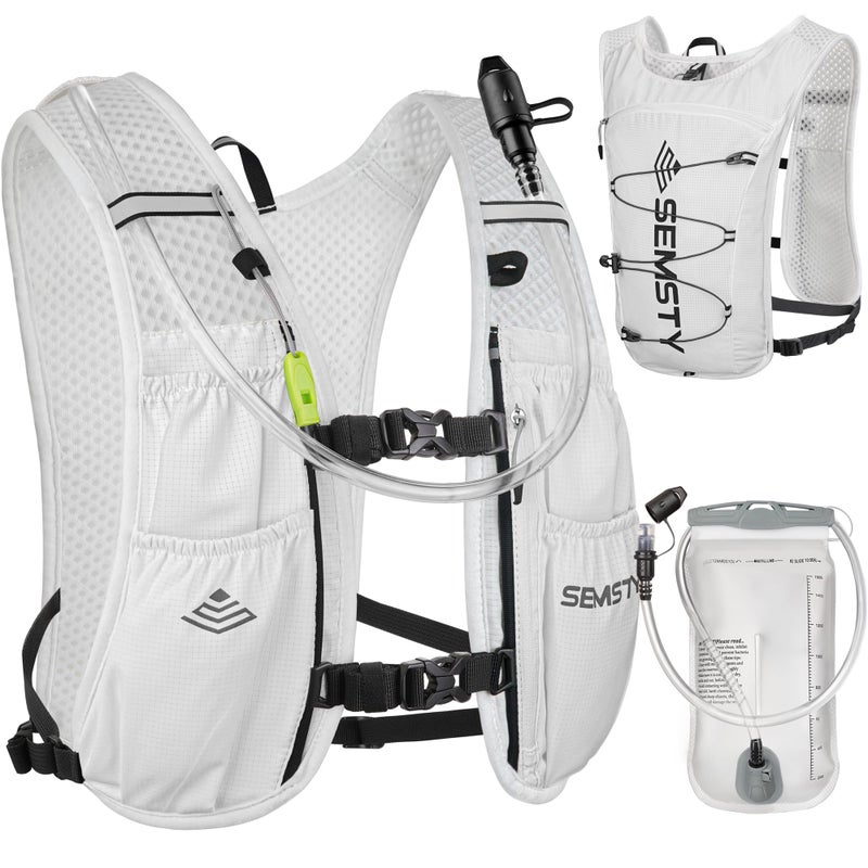 Semsty Hydration Vest 5L,Running Vest Pack with 1.5L Water Bladder,Lightweight Water Backpack for Hiking Running Cycling - Image 1