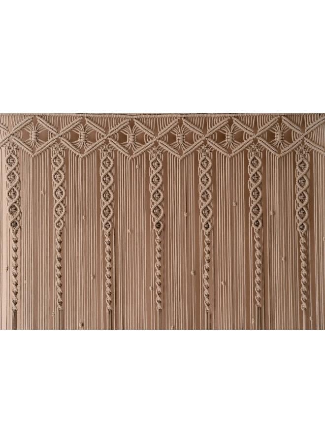 انتيكيانو ستارة مكرمية قطنية منسوجة يدويا للنافذة والباب وخلفية الزفاف، أحمر - Image 3