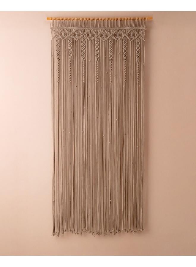 انتيكيانو ستارة مكرمية قطنية منسوجة يدويا للنافذة والباب وخلفية الزفاف، أحمر - Image 2