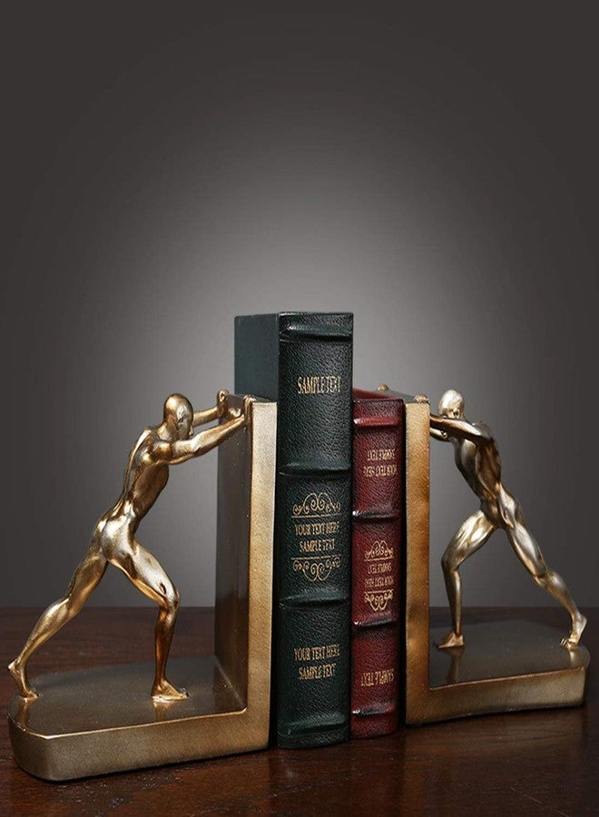 SHTWX Home Decorative Man Bookshelf Bookends,Art Bookend, Book Ends,Bookend Supports, Book Stoppers, Set of 2 - Image 1