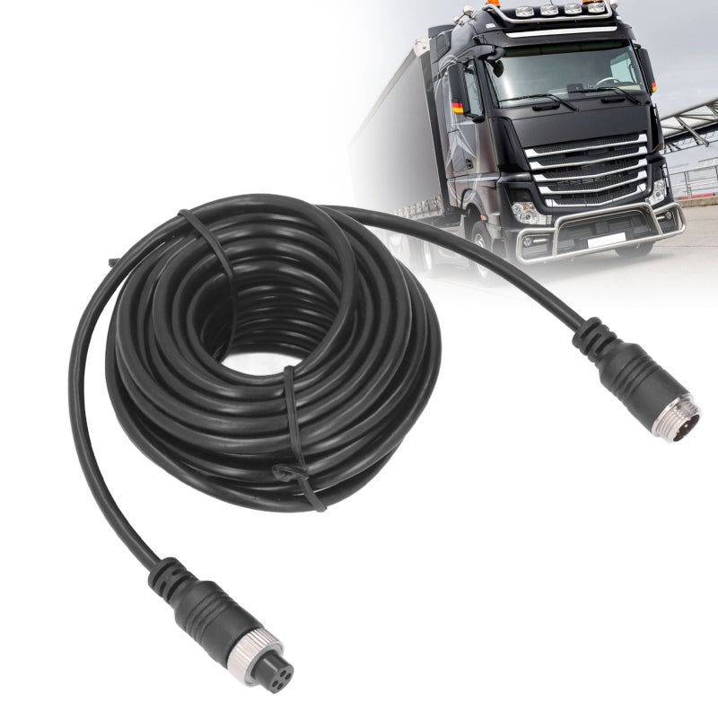 Car Video Extension Cable: 24AWG ABS & Metal Material - Weatherproof Shockproof Stable Signal Transmission Backup Camera Wire for Truck Trailer Bus Motorhome Parking Assistance Surveillance CCTV Syste - Image 3