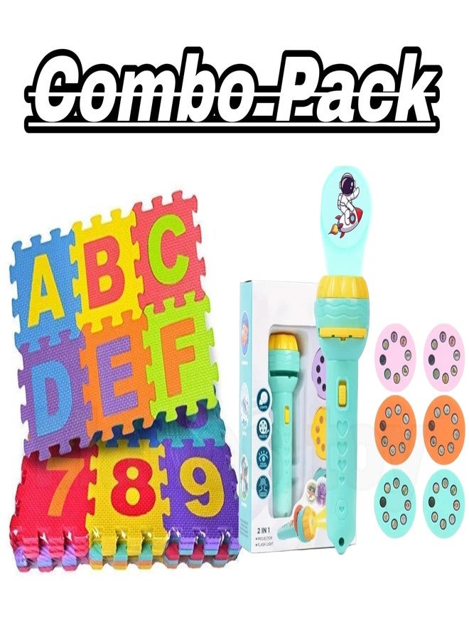 Manos ABC Foam mat Learning and Projector 3 Slide Educational Toy for Kids Combo Pack - Image 2