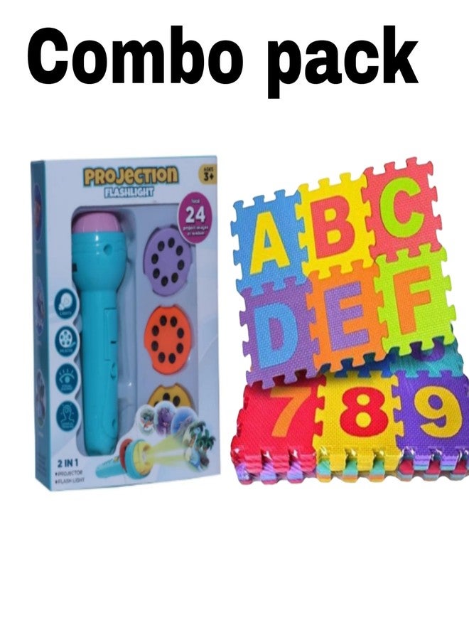 Manos ABC Foam mat Learning and Projector 3 Slide Educational Toy for Kids Combo Pack - Image 3