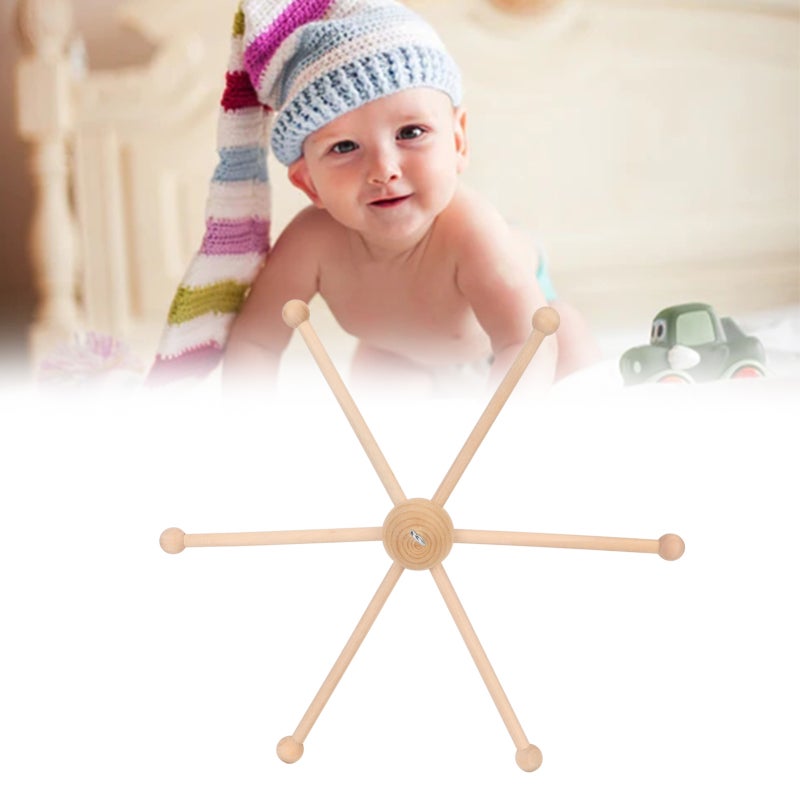 Baby Crib Hanger: Premium Wood Material, Easy To Assemble, Spherical 6 Legs - Multipurpose Wooden Frame For Baby Nursery, Bedroom, Home Decoration - Image 5