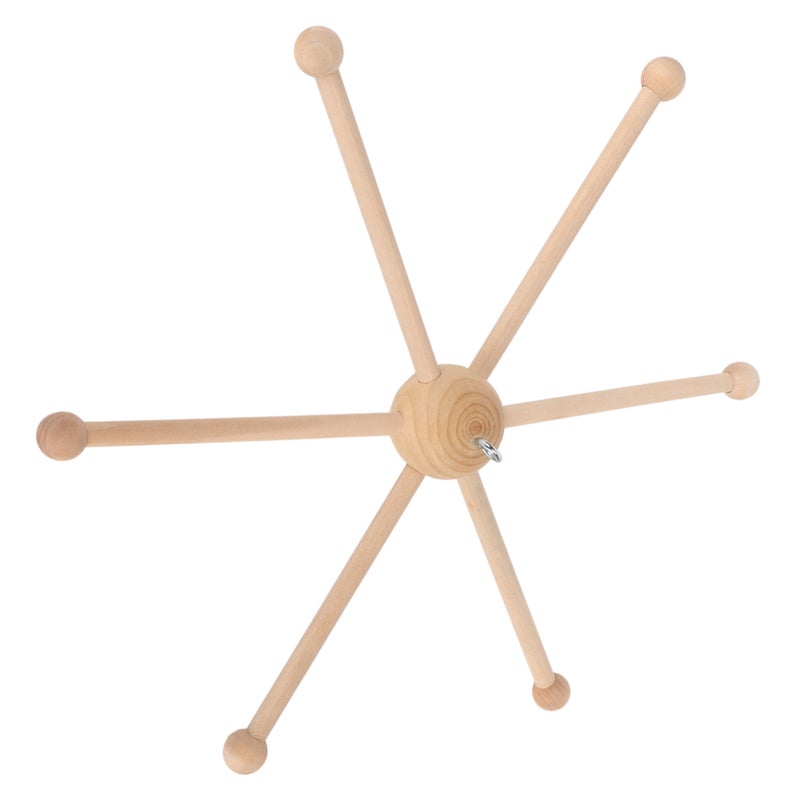 Baby Crib Hanger: Premium Wood Material, Easy To Assemble, Spherical 6 Legs - Multipurpose Wooden Frame For Baby Nursery, Bedroom, Home Decoration - Image 2