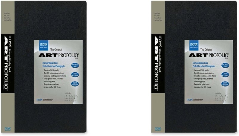 The Original Art Profolio 9x12-Inch Art Size Storage/Display Book Bundle (2 x 24 Sheets) (2 Items)