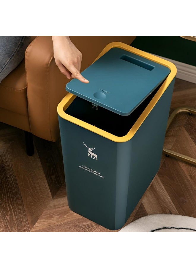 Small trash can with lid – 10 liter capacity - Image 1