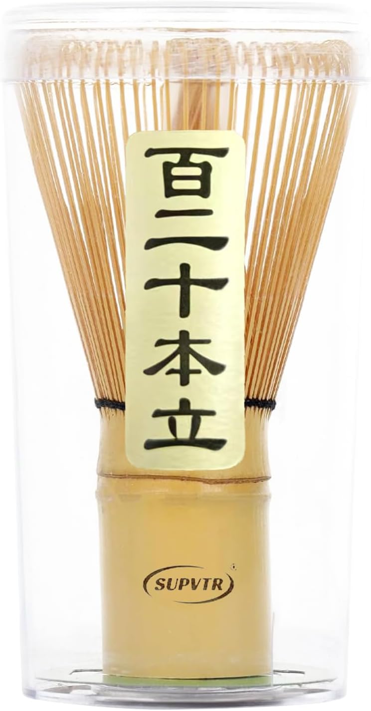 supvtr Premium Bamboo Matcha Whisk 120-Prong – Matcha preparation - Making Smooth and Frothy texture – Perfect for Daily Use, Travel, and Gift Giving - Matcha Tea Brush - Matcha whisk set - Image 2