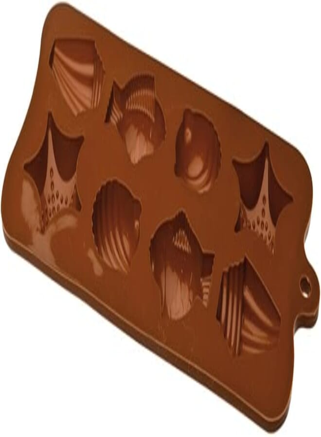 IBILI Chocolate Mould Sea 21x10,5x2,5 cm Silicone, Brown, 21 x 10.5 x 2.5 cm