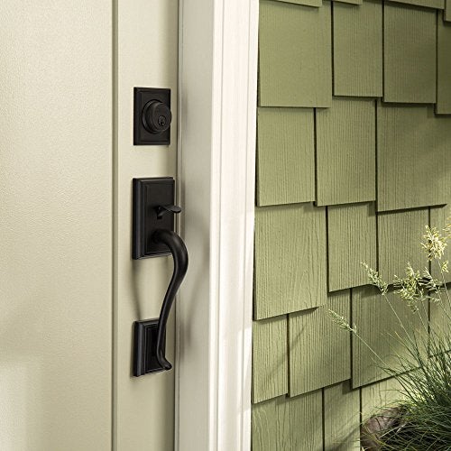 SCHLAGE Lock Company Addison Single Cylinder Handleset and Plymouth Knob, Antique Brass (F60 ADD 609 PLY) - Image 4