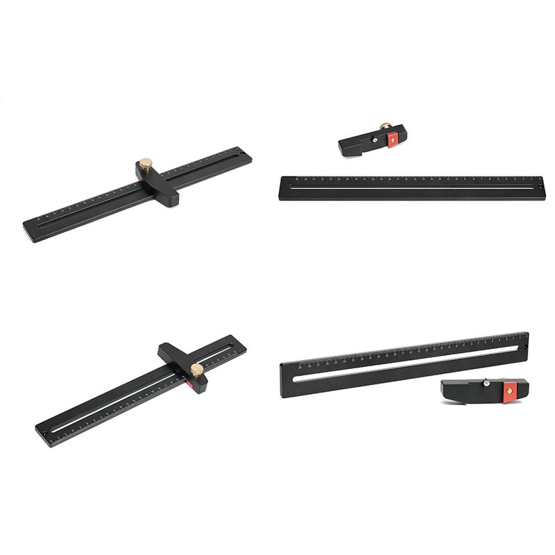 290mm Aluminum Alloy Woodworking Circular Drawing Ruler Multifunctional Carpenter Measurement Tool Scribe Gauges Drawing Circle Tool - Image 2