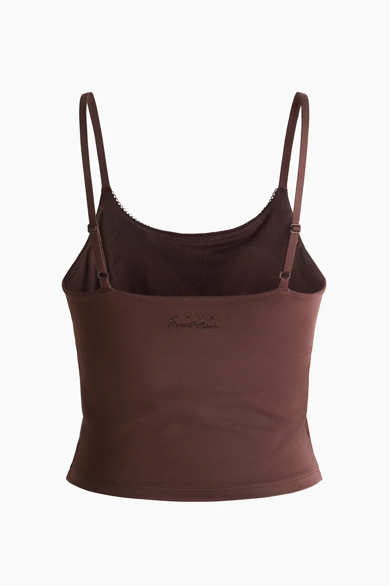 H&M Integral-bra sports strappy top with SoftMove™