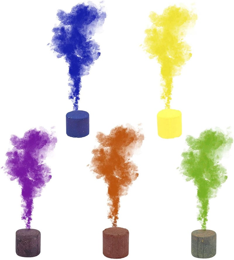 comfrt 7PCS Colorful Fog Powder for Photography, Halloween Christmas Wedding Party Decorations, Photo Photography Props, Effect Show Round Bomb Stage Photography Aid (5pc Set D) - Image 1